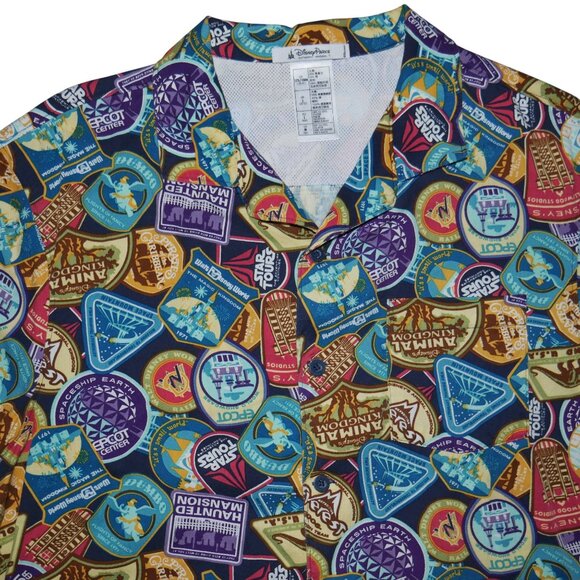 Disney Parks Haunted Mansion S/S Button Up Shirt Size M Walt Disney World Rare - Picture 4 of 7